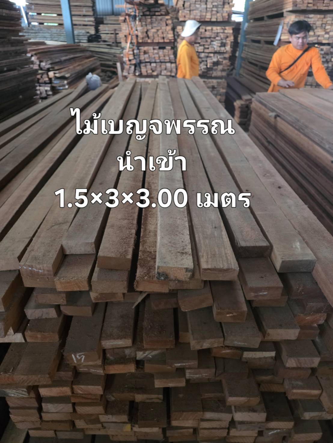 ไม้เบญจพรรณนำเข้า 1.5" × 3" × 3.00 ม.